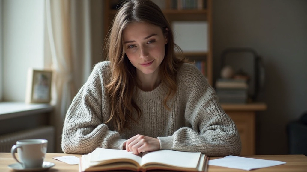 Student Nederlands studerend met notities en kopje thee aan bureau